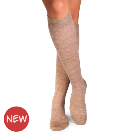 Sosete lungi 3/4 Fine din Lână Bej [2]