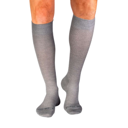 Șosete lungi compresive 3/4 din Lână Merinos Gri [7]