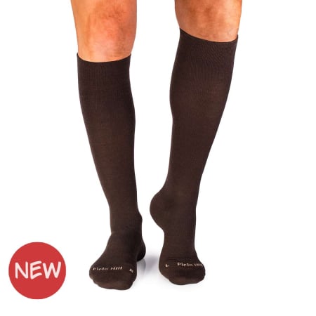 Produse - Șosete lungi compresive 3/4 din Lână Merinos Maro