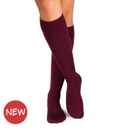Produse - Șosete lungi compresive 3/4 din Lână Merinos Visiniu