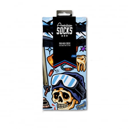 Sosete lungime medie Coolmax Snowboard Craniu [4]