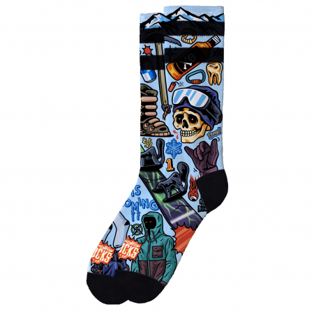 Rock - Sosete lungime medie Coolmax Snowboard Craniu
