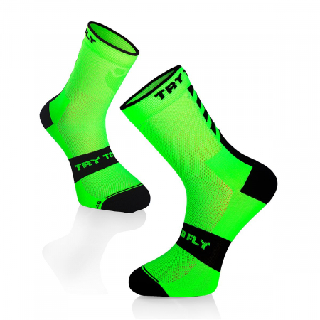 Sosete Ciclism - Sosete pentru ciclism CYCLING SOCKS Fluo Green