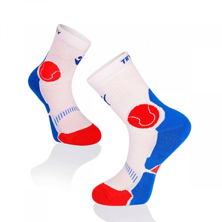 Sosete Tenis - Sosete pentru tenis Fusion Rosu Alb Albastru