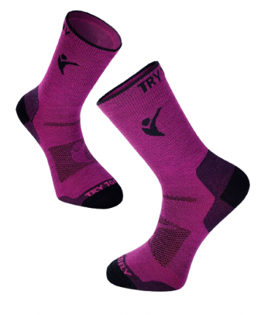 Sosete pentru turism montan LIGHT HIKING SOCKS Fucsie [4]