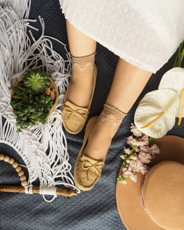 Sosete Dama - Șosete poliamidă florale Bloom 20 den