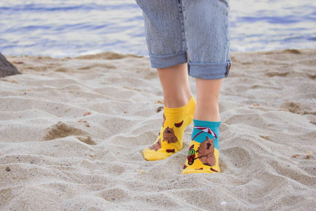Șosete scurte bumbac Arty Socks cu Capibara la Plajă [4]