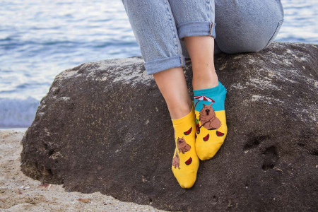 Șosete scurte bumbac Arty Socks cu Capibara la Plajă [5]