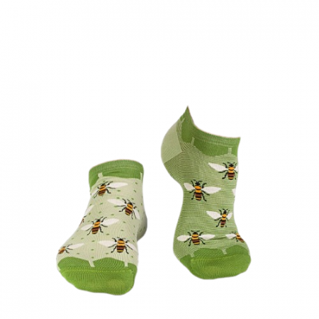 Sosete scurte bambus FINE BAMBOO Sneaker Bees - Green [8]