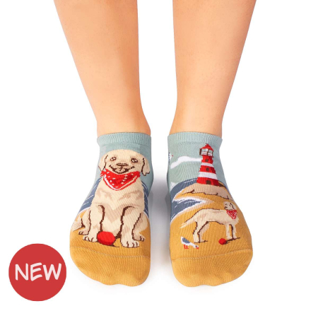 Sosete Dama - Șosete scurte bumbac Arty Socks cu Golden Retriever