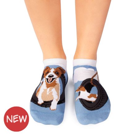 Sosete Dama - Șosete scurte bumbac Arty Socks cu Jack Russell