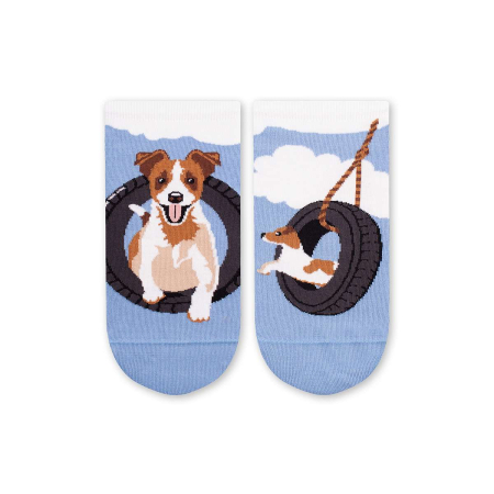 Sosete Dama - Șosete scurte bumbac Arty Socks cu Jack Russell