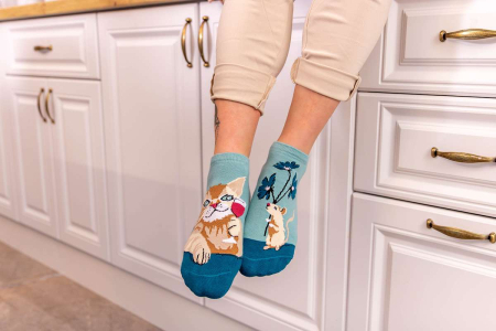 Șosete scurte bumbac Arty Socks Pisici și Șoareci [5]