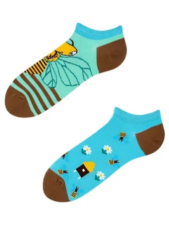 Sosete amuzante femei - Sosete scurte bumbac Bee Paradise