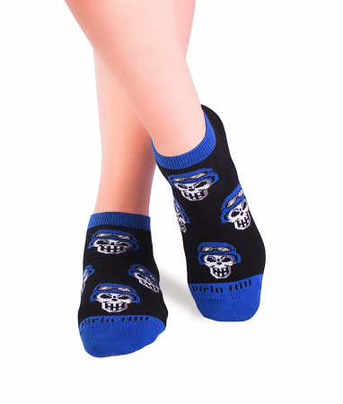 Rock - Sosete scurte bumbac Blue Skull