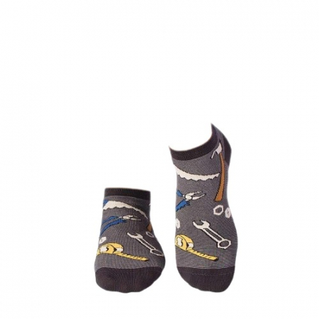 Sosete scurte bumbac Fine Cotton Dorel Instalatorul Gri [3]