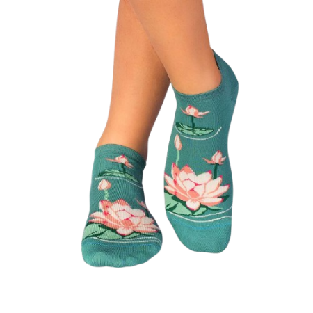 Sosete Scurte din Bambus cu Lotus Turcoaz [6]