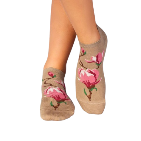 Sosete Scurte din Bambus cu Magnolie Bej [4]