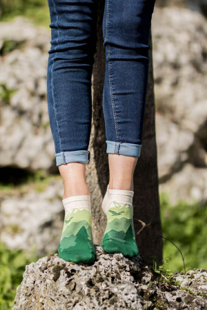 Șosete Scurte din Bumbac organic Fin Zbor Verde [2]