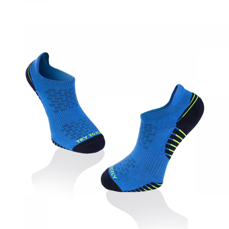 Sosete sport - Sosete scurte pentru alergat din bumbac organic RUNNING SNEAKER SOCKS Blue - Dark blue