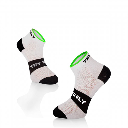 Sosete Ciclism - Sosete scurte pentru ciclism CYCLING ANKLE SOCKS Meryl® Skinlife White-Black