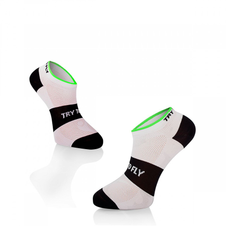 Sosete Ciclism - Sosete scurte pentru ciclism CYCLING SNEAKER SOCKS Meryl® Skinlife White-Black