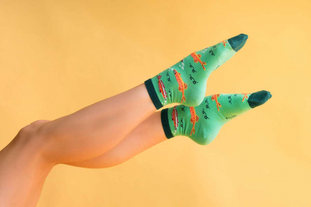 Sosete scurte peste glezna bumbac organic Fine Cotton Sealife Pesti Menta [2]