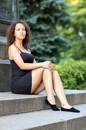 Sosete tip talpici din in si bumbac Negru [3]