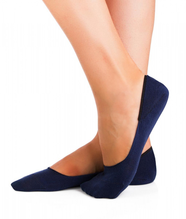 Sosete scurte copii - Sosete tip talpici SUPER INVISIBLE ORGANIC SOCKS DARK BLUE