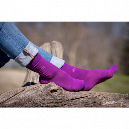 Sosete bumbac organic 98% COTTON RICH Violet [2]