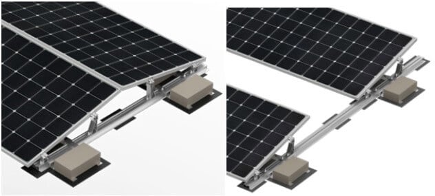 Sistem montaj panouri fotovoltaice cu orientare sud sau est/vest