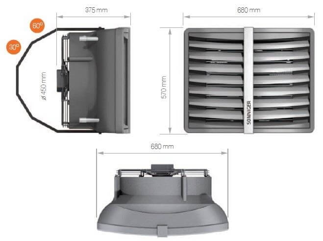 Aeroterma pe apa Sonniger CR3 MAX 95 kW [2]