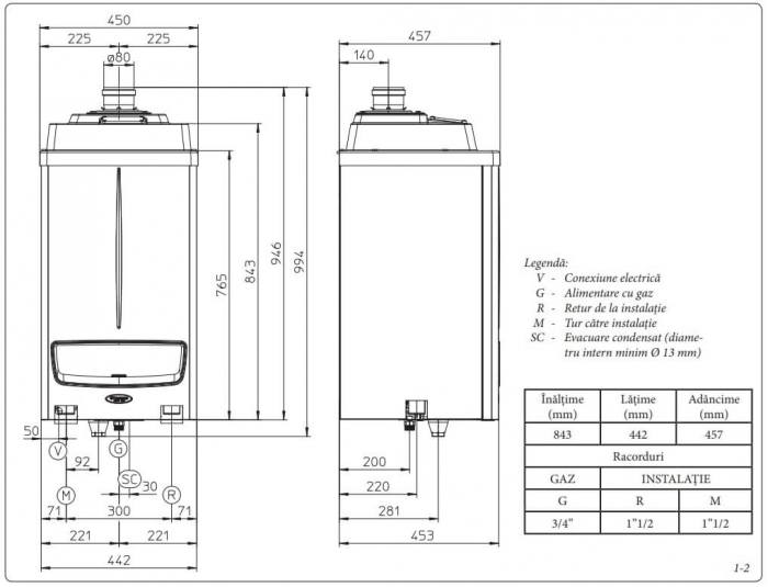 Centrala termica in condensare Immergas Victrix Pro 55 kW - numai incalzire [3]
