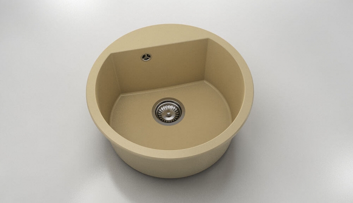 Chiuveta bucatarie rotunda cu montaj pe blat, Fat, 51 cm [1]