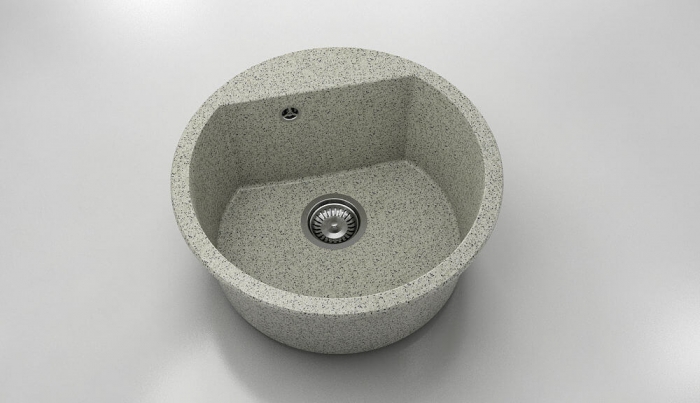 Chiuveta bucatarie rotunda cu montaj pe blat, Fat, 51 cm [1]