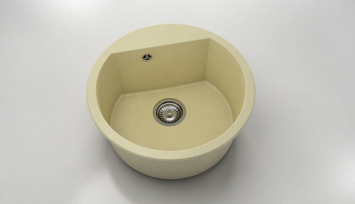 Chiuveta bucatarie rotunda cu montaj pe blat, Fat, 51 cm [1]
