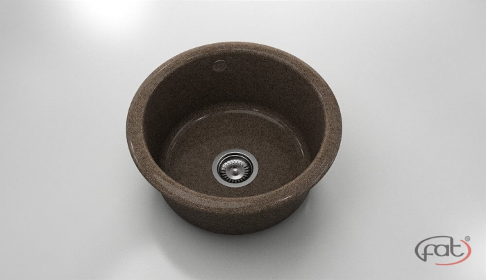 Chiuveta bucatarie rotunda  Ø49 cm montare pe blat [1]