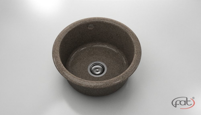 Chiuveta bucatarie rotunda  Ø49 cm montare pe blat [1]