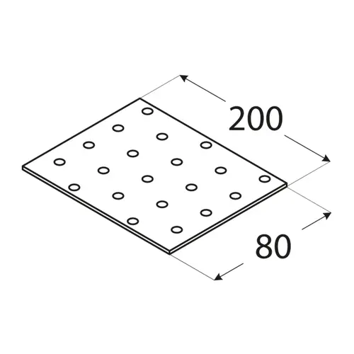 Placa Perforata 200x80x2 - PP9 [2]