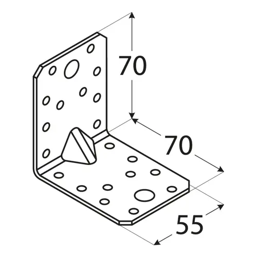 Coltar Lemn Ranforsat 70x70x55x2.5 - KP4 [2]