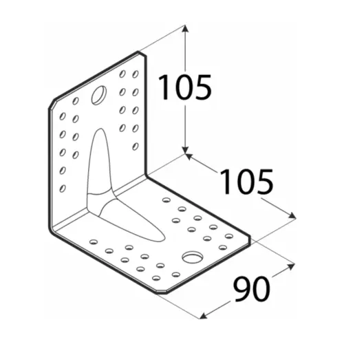 Coltar Lemn Ranforsat 105x105x90x2.5 - KP2 [2]