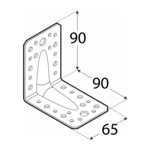 Coltar Lemn Ranforsat 90x90x65x2.5 - KP1 [2]