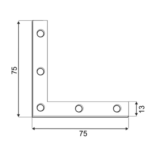 Coltar Plat 75x75x13x2 - NA75 [2]