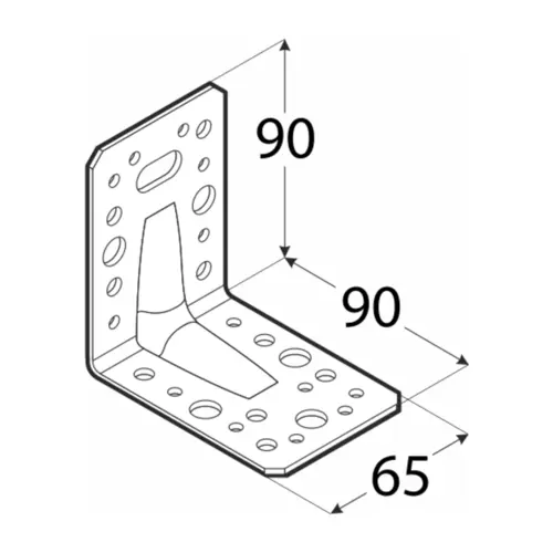 Coltar ranforsat 90x90x65x2.5 - KP11 [2]