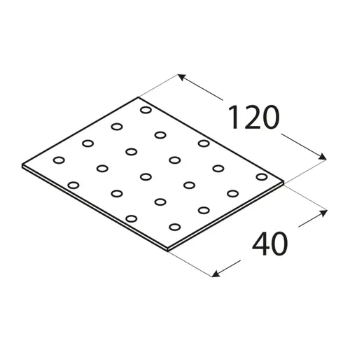 Placa Perforata 120x40x2 - PP3 [2]