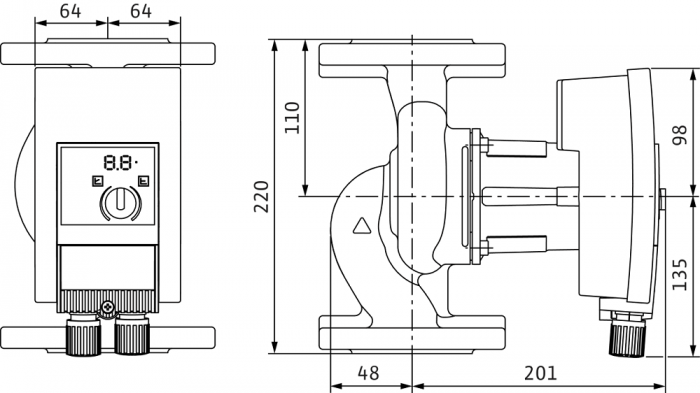 Pompa de circulatie cu flansa Wilo Yonos Maxo 40/0.5-8, 220 mm [2]