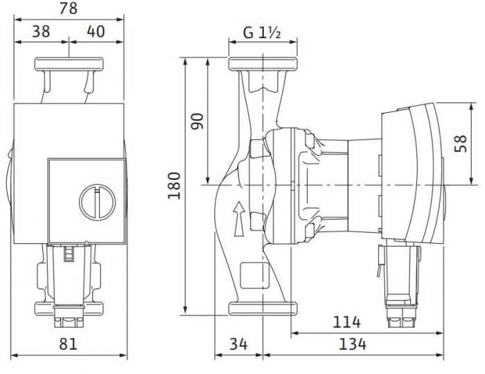 Pompa de circulatie Wilo Yonos Pico 25/1-8, 180 mm [2]