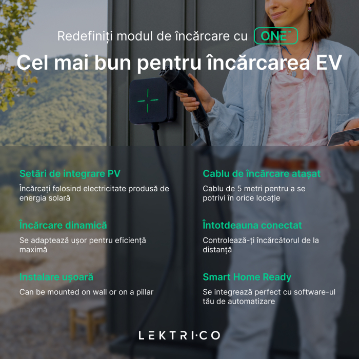 Statie de incarcare pentru masini electrice 7,4kW, WiFi,LEKTRICO ONE SAFE EM [3]