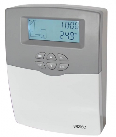 Automatizari solare - Controler pentru sistem de panouri solare termice SR 208C