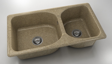 Chiuvete - Chiuveta bucatarie cu doua cuve 90 x 49 cm